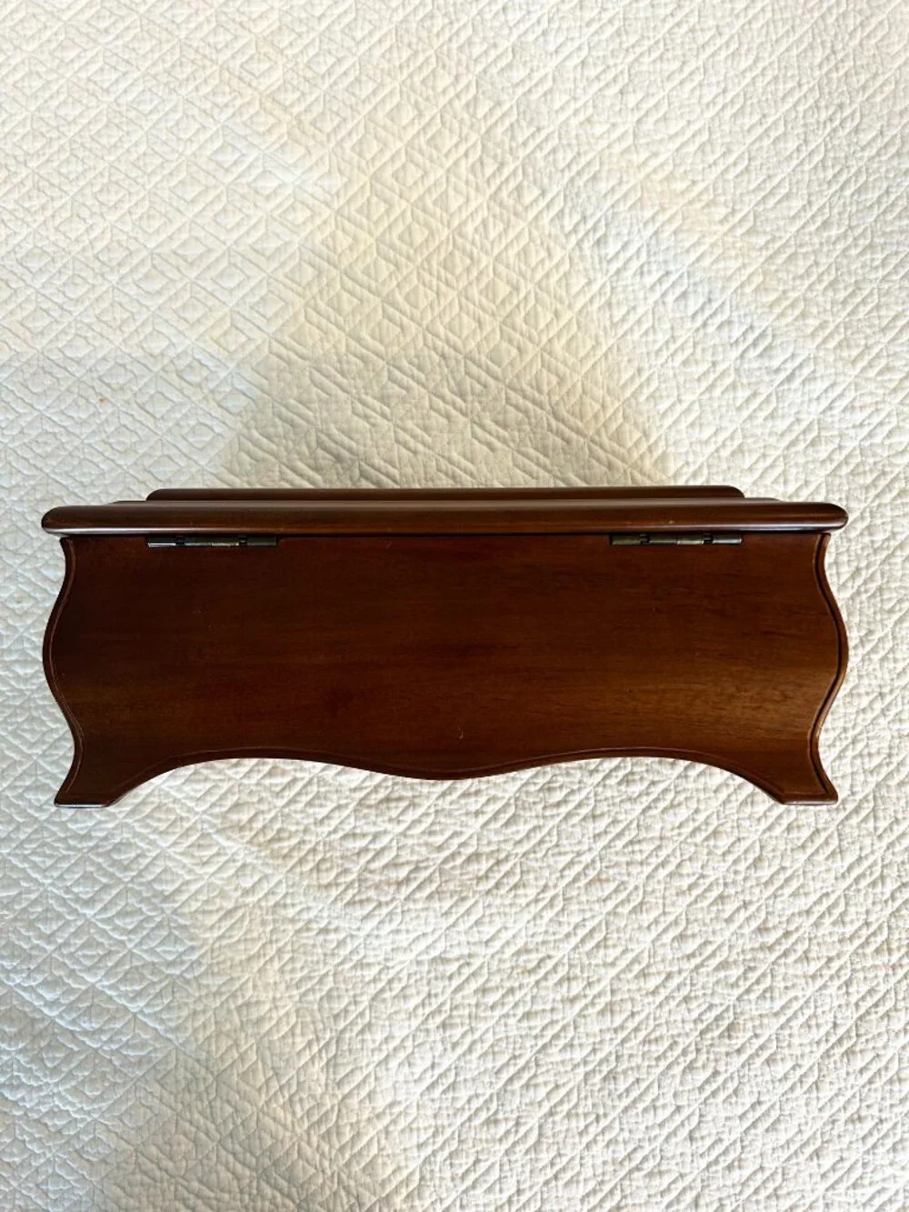 Vintage The Bombay Company Floral Carved Wooden Jewelry Box